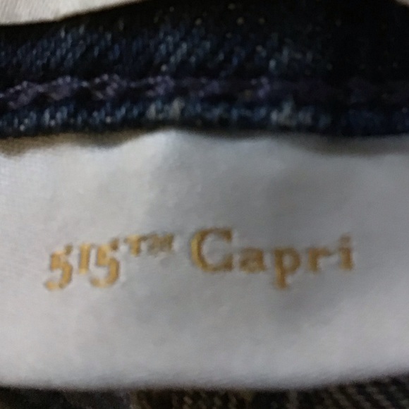 LEVI 5 pocket CAPRI jeans, Sz 10, blue, Peddle Pushers, ..includes belt, NWOT - Picture 5 of 8